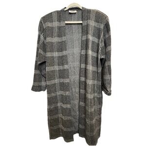 ST. JOHN Womens Neiman Marcus Wool Vintage Rare Open Cardigan Duster Sz 10